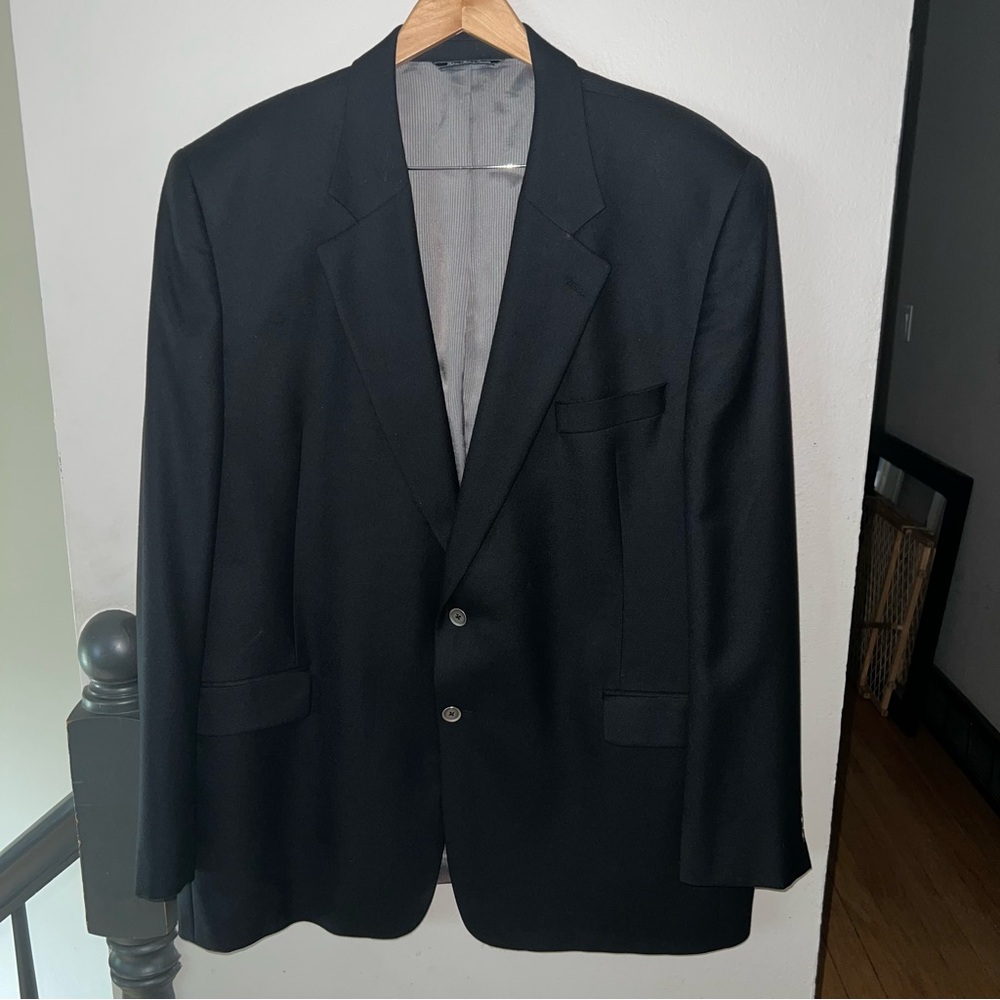 Jack Victor Black Cashmere Blazer 100% Italian Fabric Size 50L | Made in Canada